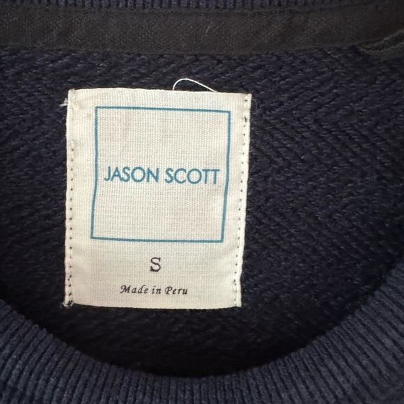 Navy Blue Women's crew neck sweatshirt - Picture 2 of 2